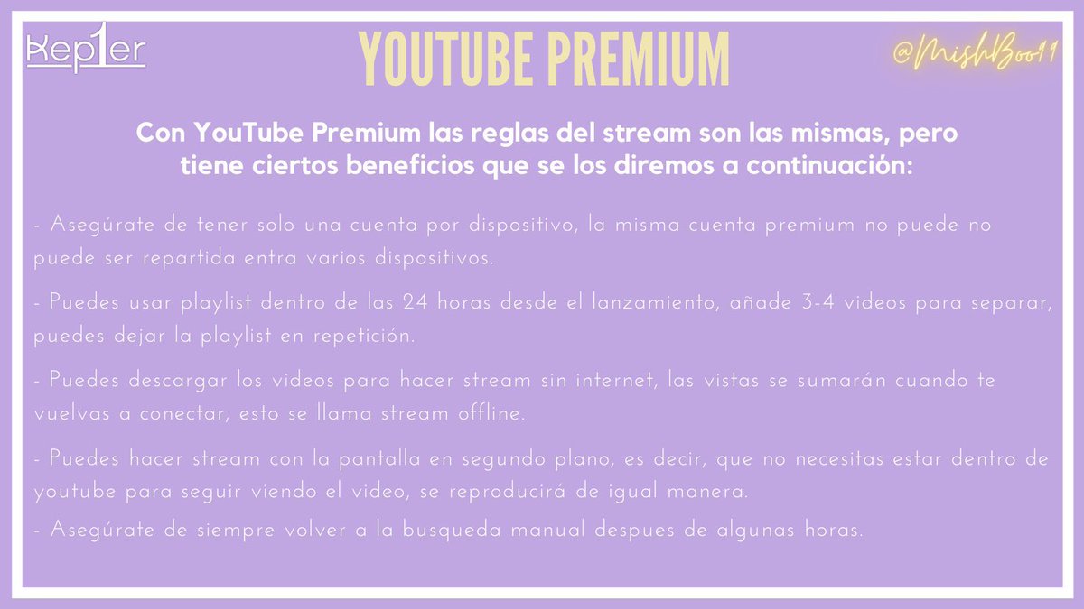 Booo2105's tweet photo. Hi! I’m here to give you a YouTube stream guide, because I have seen many that have things that are not true.

Hola estoy aquí para traerles una guía de stream en YouTube, porque he visto algunas que no tienen la info correcta y también traigo de Melon y Genie 🥰
@official_kep1er https://t.co/VMOcToOEaX