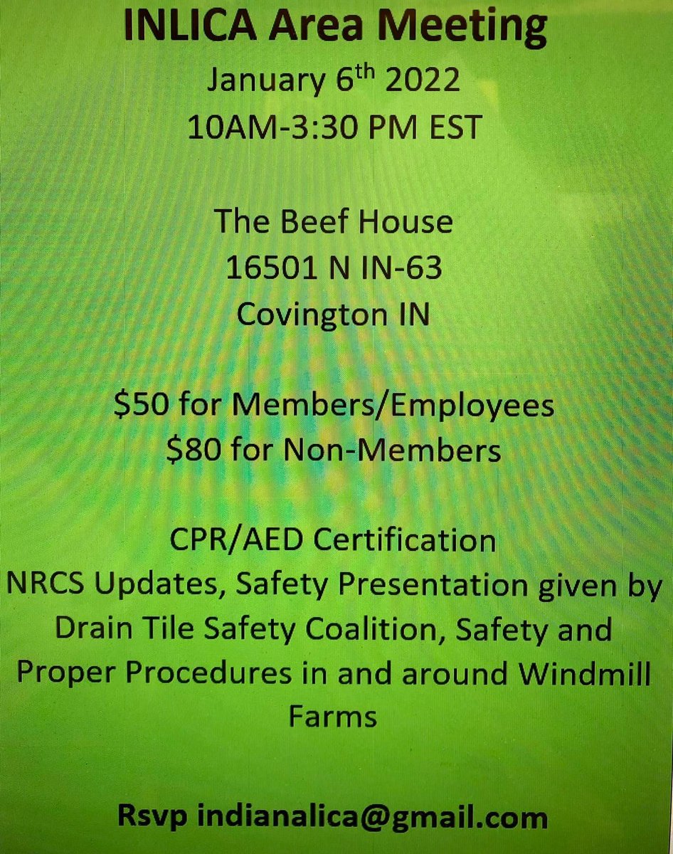 It's not too late to register. Email Nanci at indianalica@gmail.com