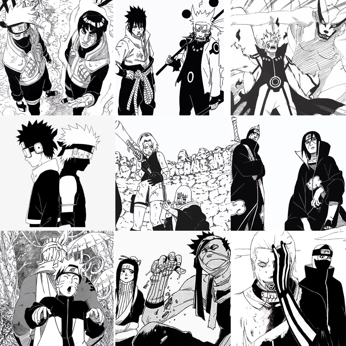yuushizotti's tweet photo. 3x3 of my favorite duos in Naruto https://t.co/fOd5PcdiTH