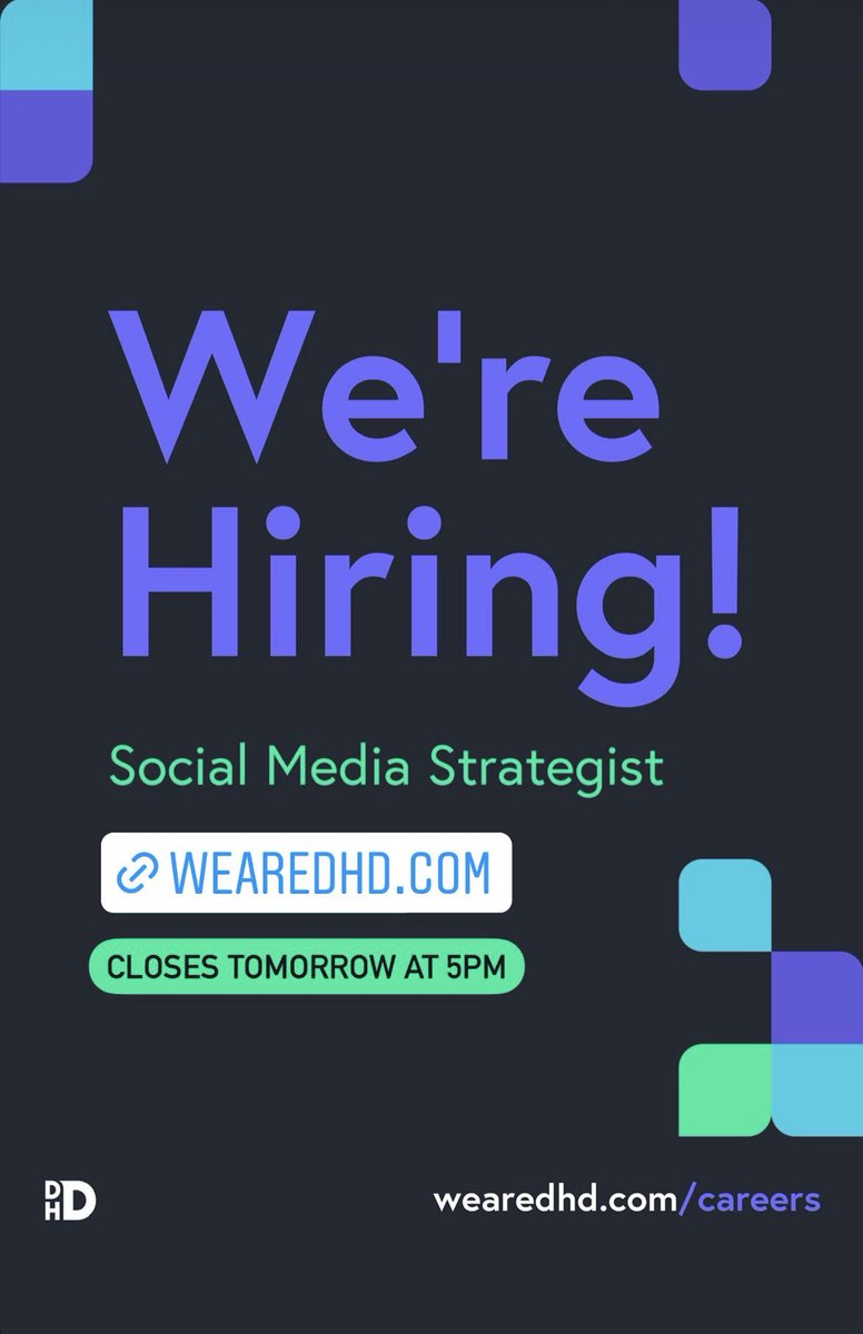 wearedhd's tweet photo. New year & we’re on the hunt for a new DHD team member - Join us! https://t.co/VLR8YbTThK #jobsearch #wearedhd #Jobs https://t.co/FGVX2rBpkw