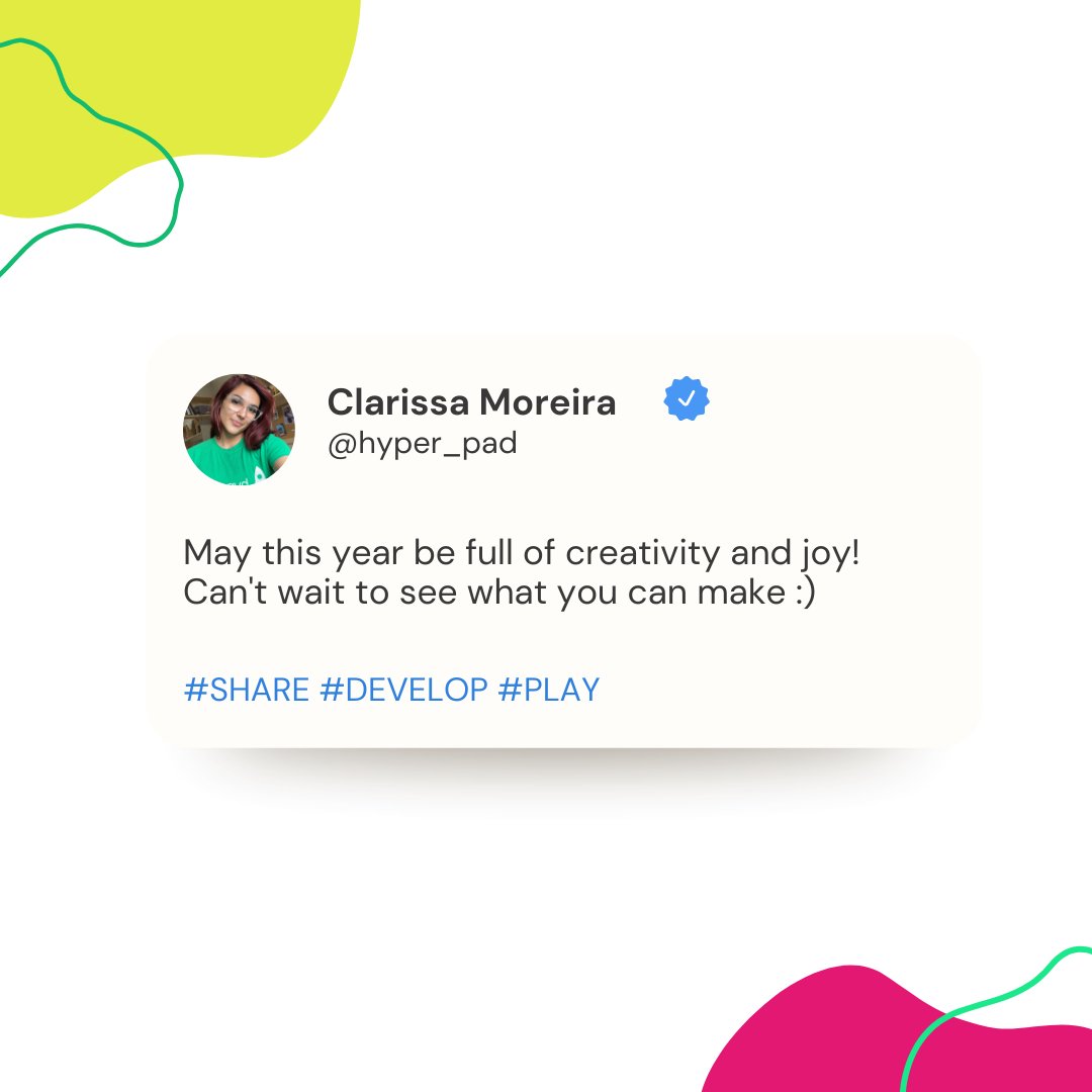 hyperPadApp's tweet photo. Happy 2022 π₯
We already have a new tutorial video uploaded on our YouTube here > https://t.co/MBPkCK5BXe
#2022 #message #hyperpad #newvideo #tutorial #hyperpad101 #create #play #share #developer #development #indiegame #indiegamedev #indiegames https://t.co/4BcL2KVrbO