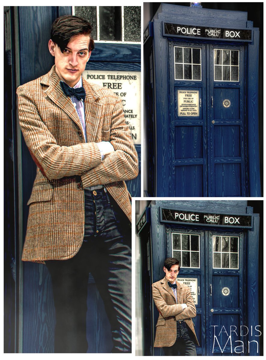 TARDISman550's tweet photo. Render and a Cosplay at the same time how fun , This image was Originally taken by the amazing Dokka Chapman , the original box in the image was replaced with my series 5 TARDIS model for a future collab between myself and him will be on the way soon on my instagram stay tuned https://t.co/BM4m7mAnQ0