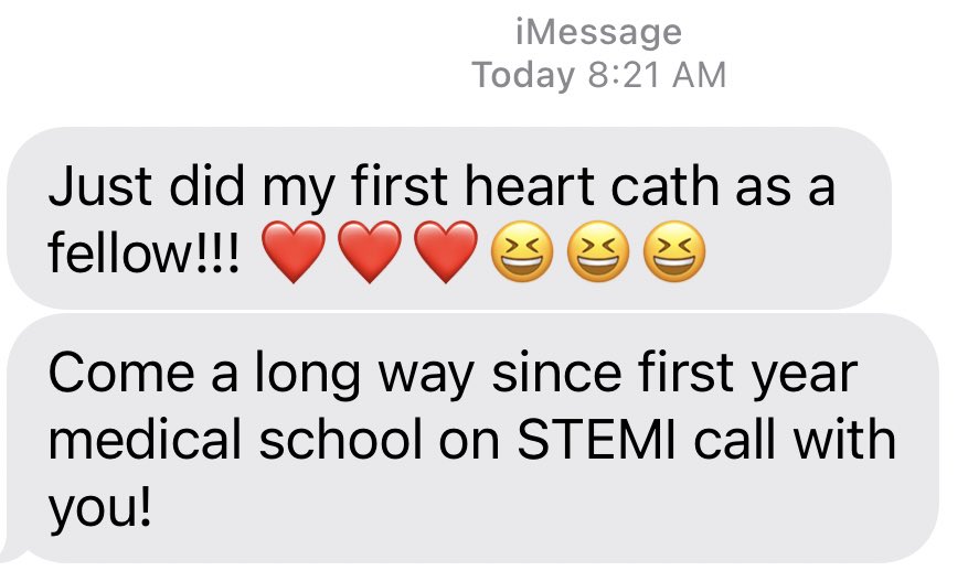 DrQuinnCapers4's tweet photo. When a Dr that you recruited into med school, that shadowed you on STEMI call as a Med 1, &amp; that you have mentored ever since texts you to let you know she just did her first cath as a cardiology fellow @dukemedicine, the feeling is PRICELESS! #mentoring #TakeAWomanToTheCathLab https://t.co/BFtxsdXRTl
