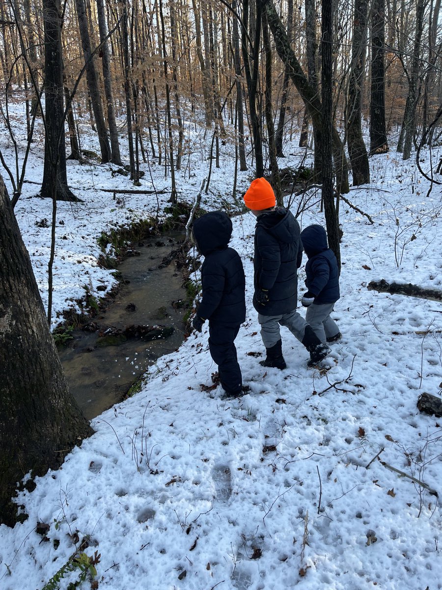 The spirit of Boone, Carson, Lewis, and Crockett never died- they’re found in the hearts of today’s young explorers and pioneers. As soon as the first snow of 2022 was over, these little fearless travelers suited up for a trek in a trackless wilderness covered with virgin snow.