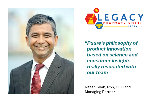 Legacy Pharmacy Group's <a href="/riteshrph/">Ritesh Shah</a> and Puure Therapeutics come to terms on exclusive deal. 550 member North Jersey #pharmacy group commits to exclusive deal with Puure Therapeutics #CBD. Read more. puuretherapeutics.com/legacy-pharmac…