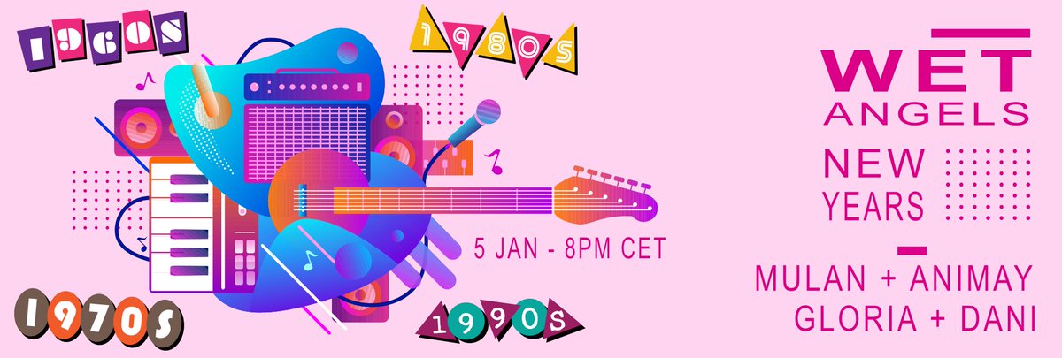 danididit3dx's tweet image. #Wet_Angels returns this Wednesday Jan. 5th with DJs @Mulan3DX @AniFluff3DX DJ Glorious and DJ Dani covering 4 decades of rock from the 60s, 70s, 80s and 90s! Party starts @ 8pm CET/2pm EST!!!