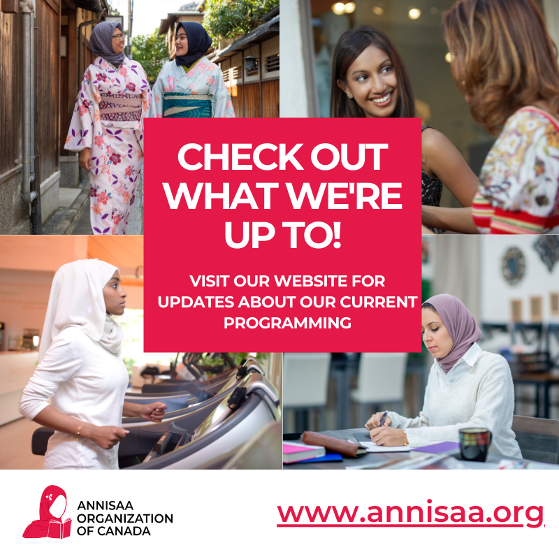ANNISAAORG's tweet photo. CHECK OUT WHAT WE’RE UP TO!

ANNISAA encourages community members to visit our website for updates about our current #programming and what we are doing.

➡️ https://t.co/OToXlOhSPB

#annisaaorg #selfempowerment #integration #socialdevelopment #education #empowerment #leadership https://t.co/7ad8BOgXiV