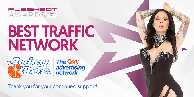 JuicyAds is honored to accept the fan-voted Fleshbot Award for  Best Ad Network. Thanks for your support<a href="/tag/adnetwork"class="tags"><span>#adnetwork</span></a><a href="/tag/keepitjuicy"class="tags"><span>#keepitjuicy</span></a><a href="/tag/onlineadvertising"class="tags"><span>#onlineadvertising</span></a>