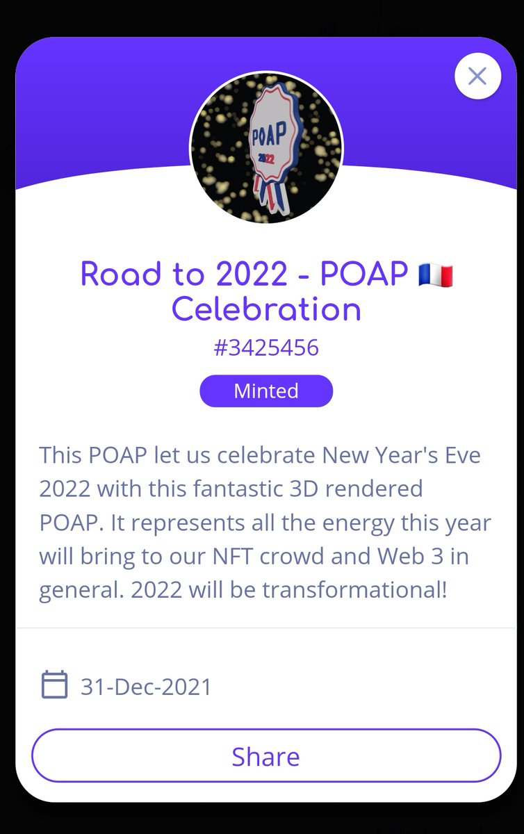 Another one to add to the collection courtesy of <a href="/poapfr/">Lucas | POAP Studio</a> 👍🏽👍🏽