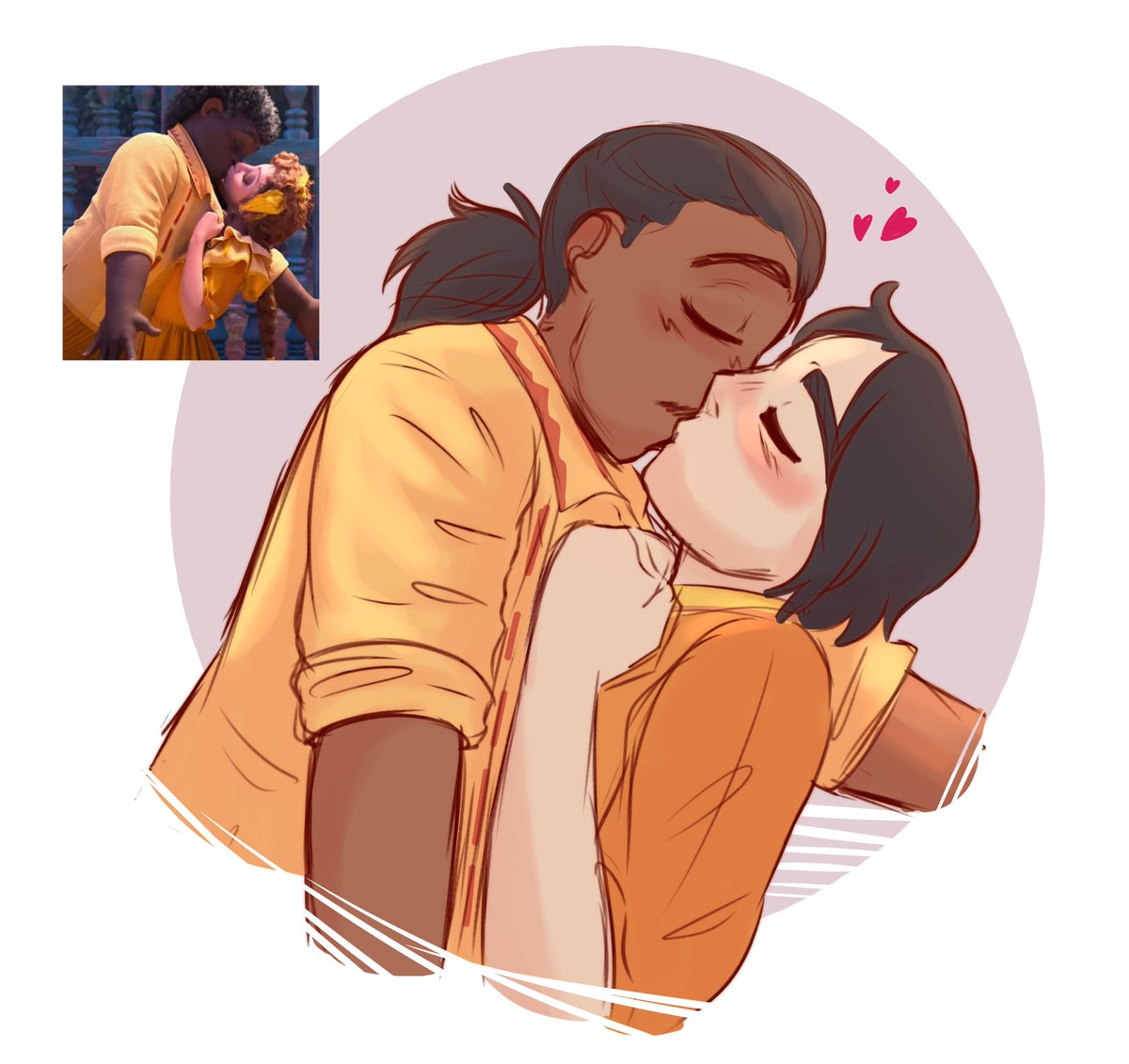 BlikiMister_'s tweet photo. Vi esta imagen por Pinterest y de una hice este doodle🥰✨✨
Es la primera vez que dibujo un beso ;-;;
si, quedo un poco deforme
#encanto #emilioescobilla #segismundogarcia #segilio https://t.co/XEjE7vzTI7