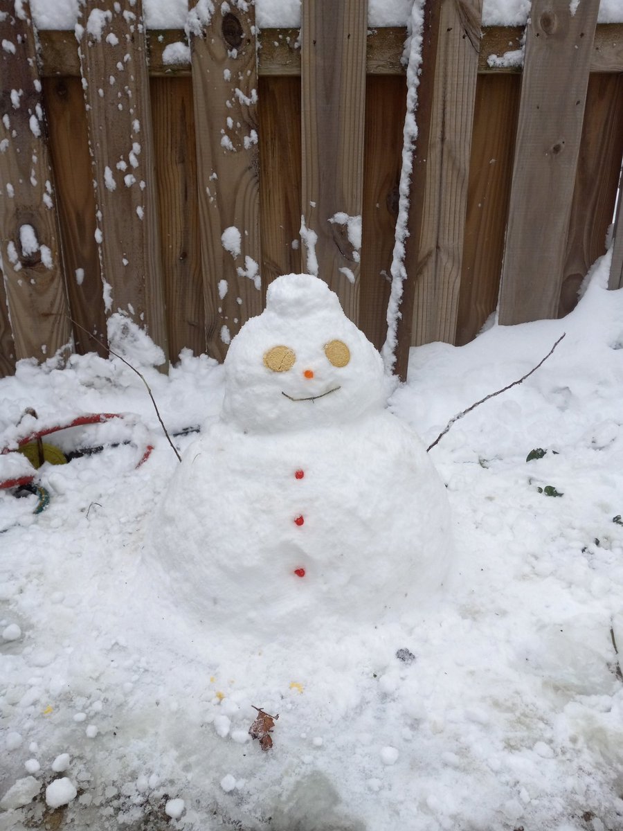 GiggleBiscuit's tweet photo. I built my snowman y'all! ⛄😁😌😜 https://t.co/m88rqlnlxh