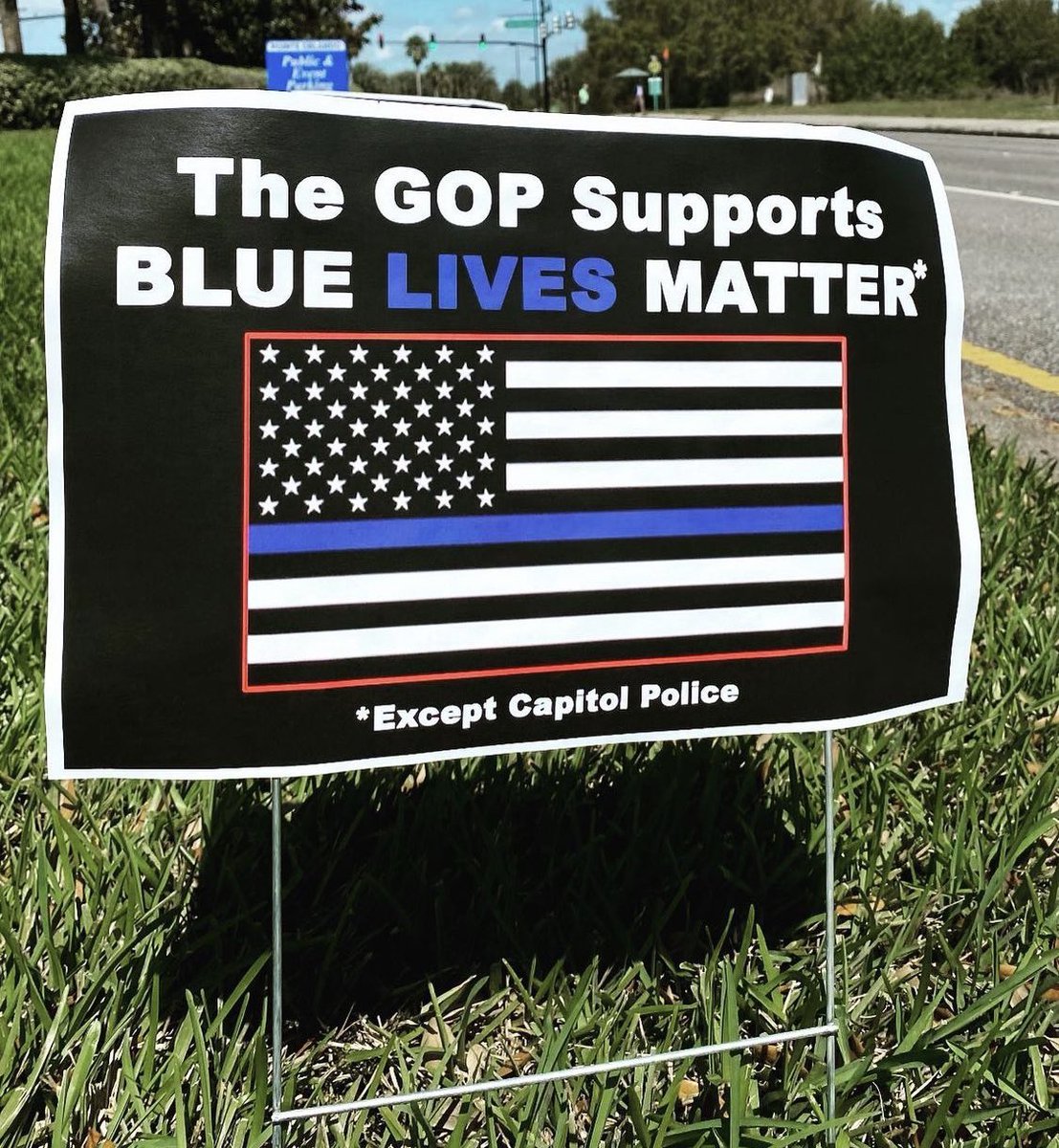 TheGoodLiars's tweet image. We made some honest Blue Lives Matter signs for The GOP.