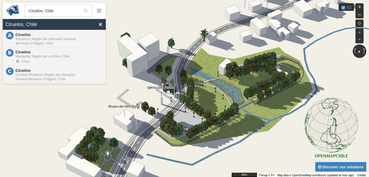openmapchile's tweet photo. vista #3D del parque #LosCiruelos en #f4map  #InfraestructuraVerde https://t.co/mPW4CGr5BX https://t.co/WDrPrcGOsm