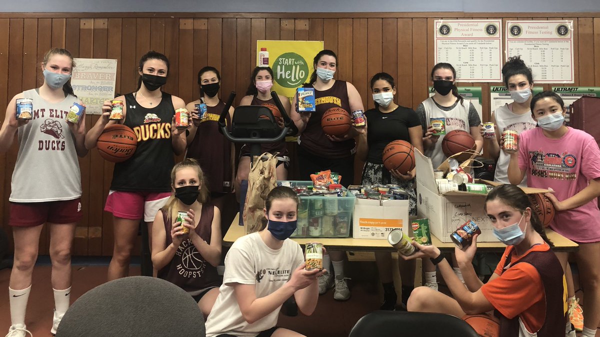 HoopWhs's tweet photo. Proud of our girls for their collection of canned goods over the break. Looking forward to sharing with the Weymouth Food Pantry #FAMILY @wildcatnationAD @WeymouthHSpride @WildcatWALC https://t.co/VJ0uZBXcGT
