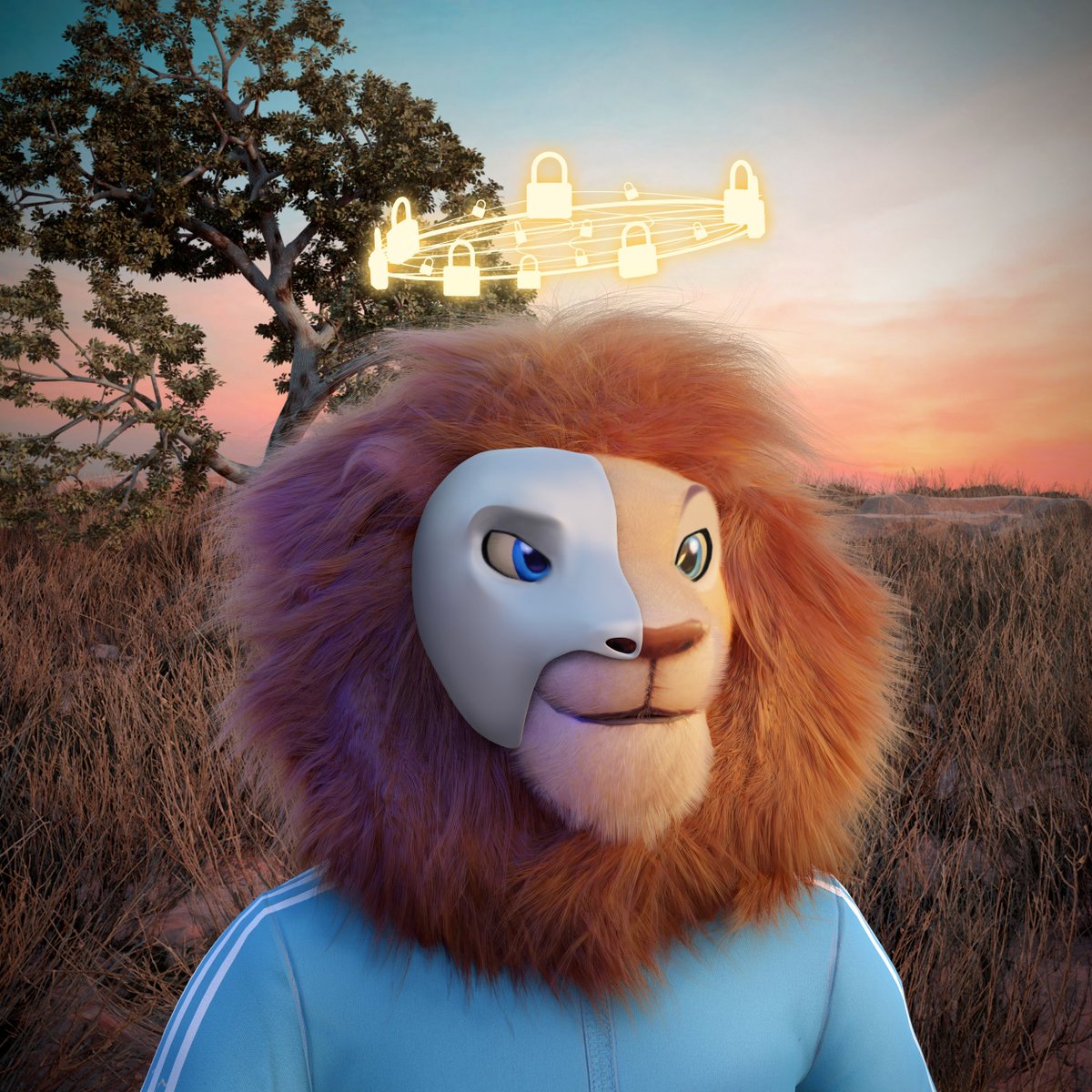 JCOnTheFloor's tweet photo. Today's @JungleCatsIO #OnTheFloor feature is #0969, The Phantom of Mufusa. This cat spends his days floating above the Pride-lands giving sage advice to overzealous cubs! Rank 651, at 2.47SOL this is a steal! Long live the King! #GROAR #SolanaNFTs #lionessweek #NFT #SolNFT https://t.co/crDihAYU1i