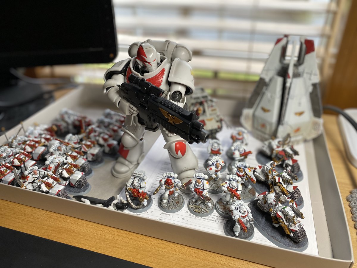 CountElmdor's tweet photo. Those perfidious xenos have done it now. Gigas Khan has joined the hunt! #WhiteScars #WarhammerCommuity #40K https://t.co/gJ1Z95ekYZ