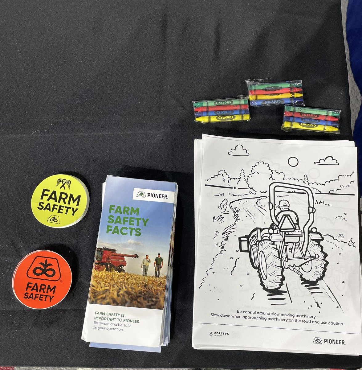 TroyBoomsma's tweet photo. Farm Credit Service Yankton will have Staying Safe On The Farm With Jaxon at their booth this week at the Dakota Farm Show for people who want a copy. The Pioneer booth will have farm safety coloring books and stickers. Thanks for supporting farm safety! #JLB23 #FarmSafety https://t.co/Aeuaibv2kh