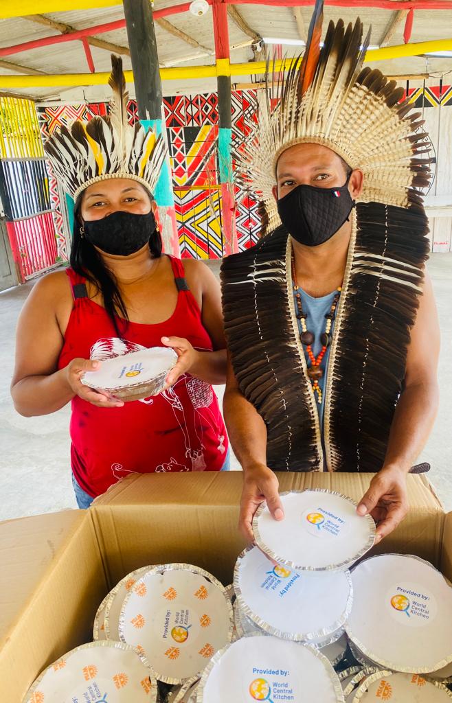 WCKitchen's tweet photo. For the community in Igalha, Brazil, weeks of heavy rains have caused flooding as well as water pollution issues, so the WCK team is supporting Chief Sussuarana with the Tupinambá de Olivença territory in getting fresh meals and clean drinking water to families in need. https://t.co/SY9yrEDqMW