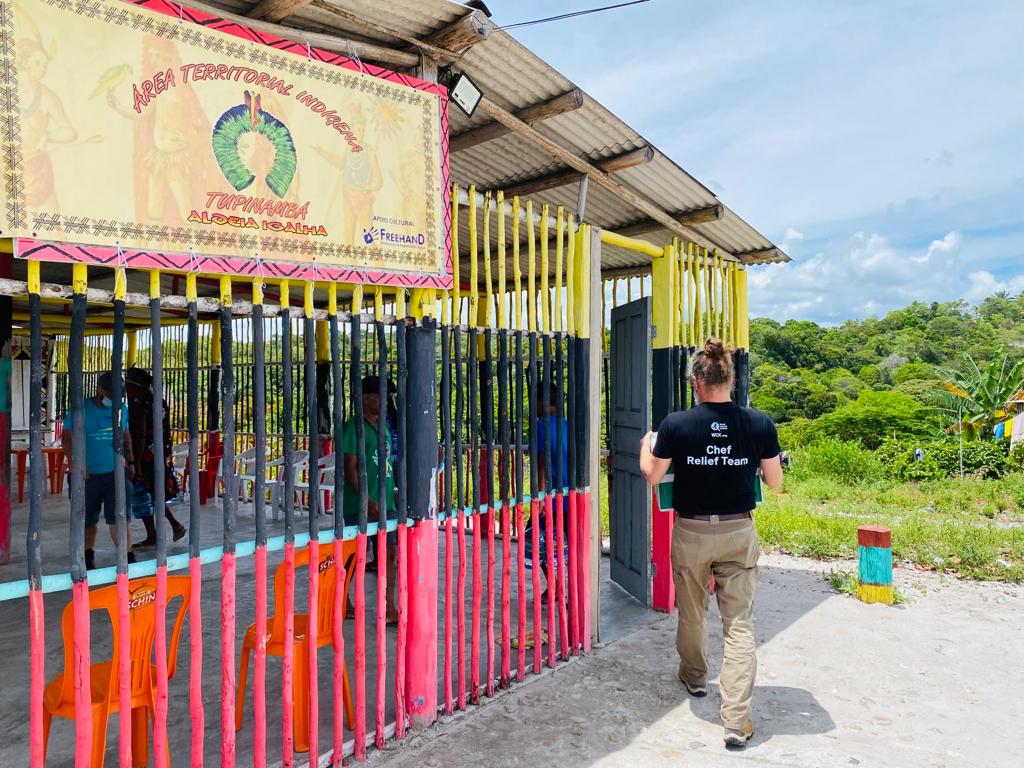 WCKitchen's tweet photo. For the community in Igalha, Brazil, weeks of heavy rains have caused flooding as well as water pollution issues, so the WCK team is supporting Chief Sussuarana with the Tupinambá de Olivença territory in getting fresh meals and clean drinking water to families in need. https://t.co/SY9yrEDqMW