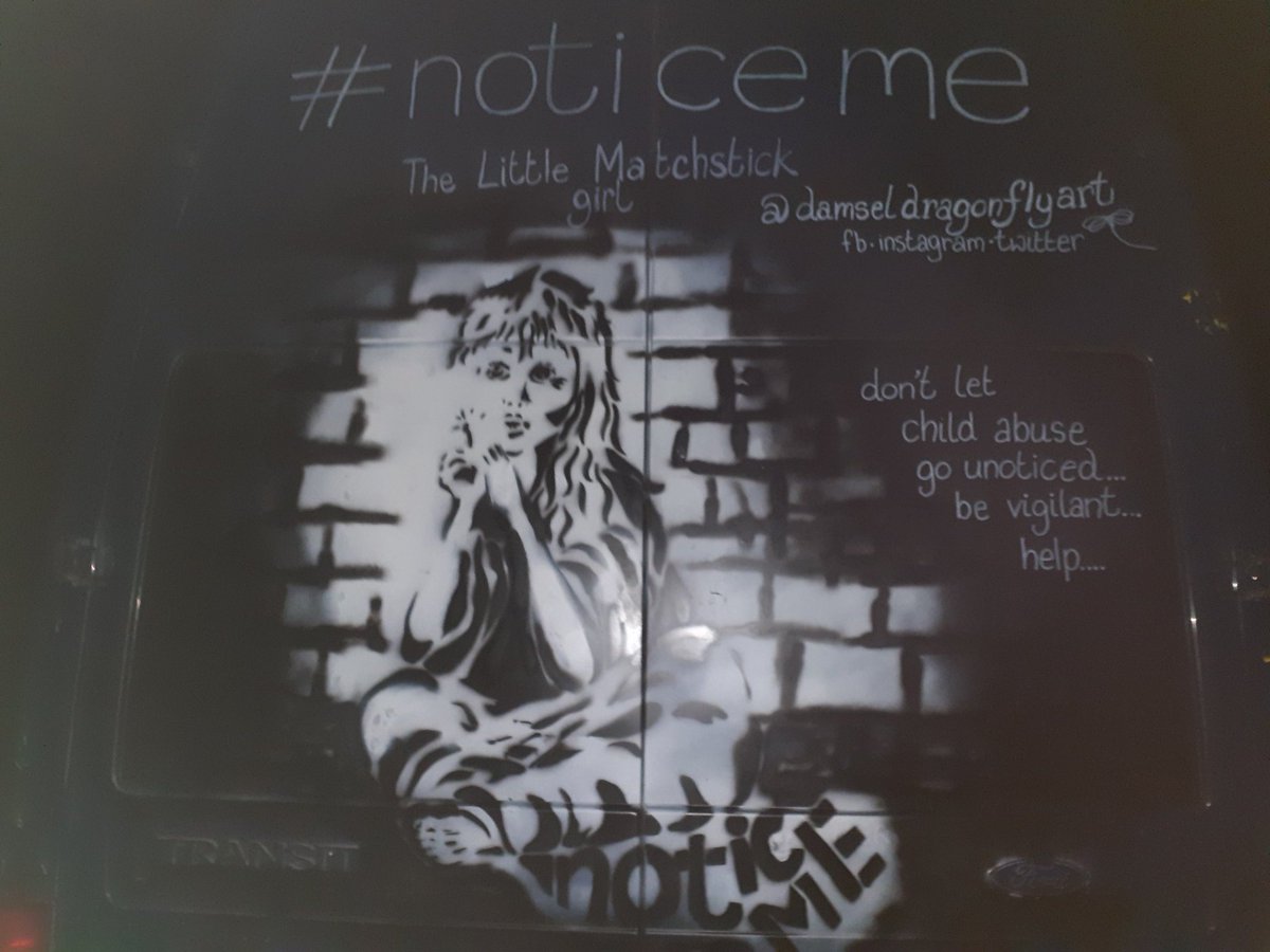 Last day posting the campaign of #childabuseawareness of the Little Matchstick Girl....she is on my campervan and your welcome to photo and post to keep awareness alive. Lets hope the new year brings us all closer again and our community spirit. #community #Children #love