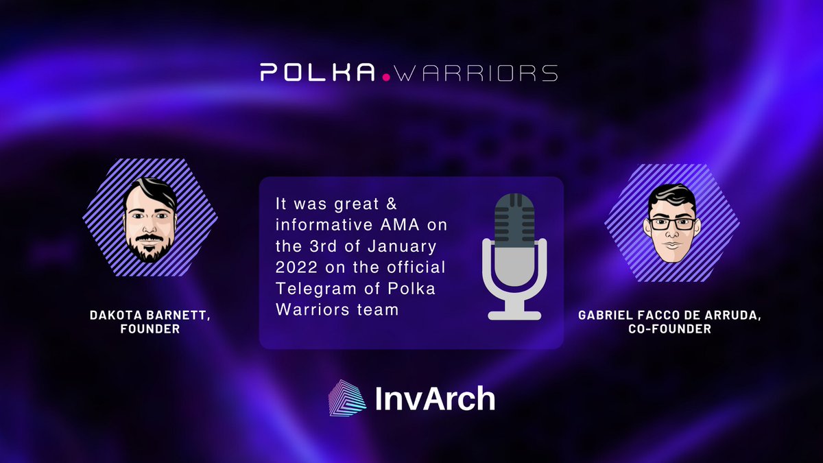 MilaniNemesova's tweet photo. 📢 Key moments of the AMA 📜🎙 event - @InvArchNetwork & Polka Warriors that was on the official Telegram of the Polka Warriors Community on January, 3rd, 2022 🔥🤩
https://t.co/WtXu6qkDsy
#InvArch #InvArchNetwork #InvArchImpact #Polkadot #Web3 #AMA #community https://t.co/y4JQN5RtFx