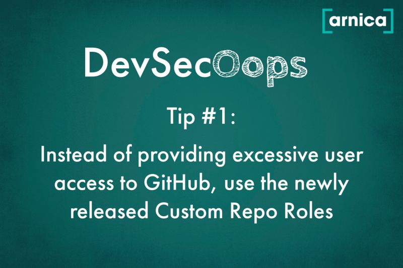 ArnicaIO's tweet photo. We are in stealth mode, but wanted to start sharing tips and mistakes in DevOps &amp; Security, which is why we call is #DevSecOops. Here is the first tip. https://t.co/Tq5PWtuqmV