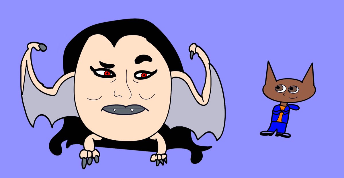 Matthew54105904's tweet photo. Another drawing of the day, ππβπΎ where the Bat Queen from The Owl House is looking at my OC Sam Wingflap, questioning to herself if he is a bat or not π
π #TheOwlHouse #theowlhousefanart #BatQueen https://t.co/caNx3PrmaY