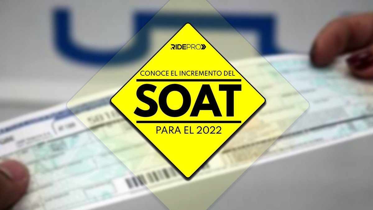 El 2022 llego con varios incrementos que afectan directamente a los propietarios de motos y carros. El Seguro Obligatorio de Accidentes de Tránsito (SOAT) es uno de ellos, conoce más sobre este incremento.

ridepro.co/conoce-el-incr…