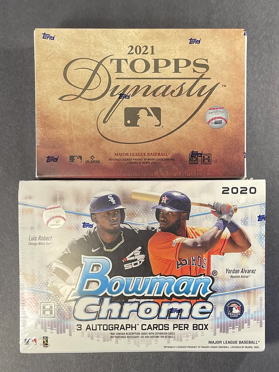 certifiedcards's tweet photo. MLB 2 Box High-End Mixer with Bowman Chrome HTA and Dynasty 

$39/spot 

Link: https://t.co/udhUdcHpdz

📍Retweet this post to win a Mark McGwire Photo Variation SP (randomized before we break) https://t.co/x4GNmy4Bze