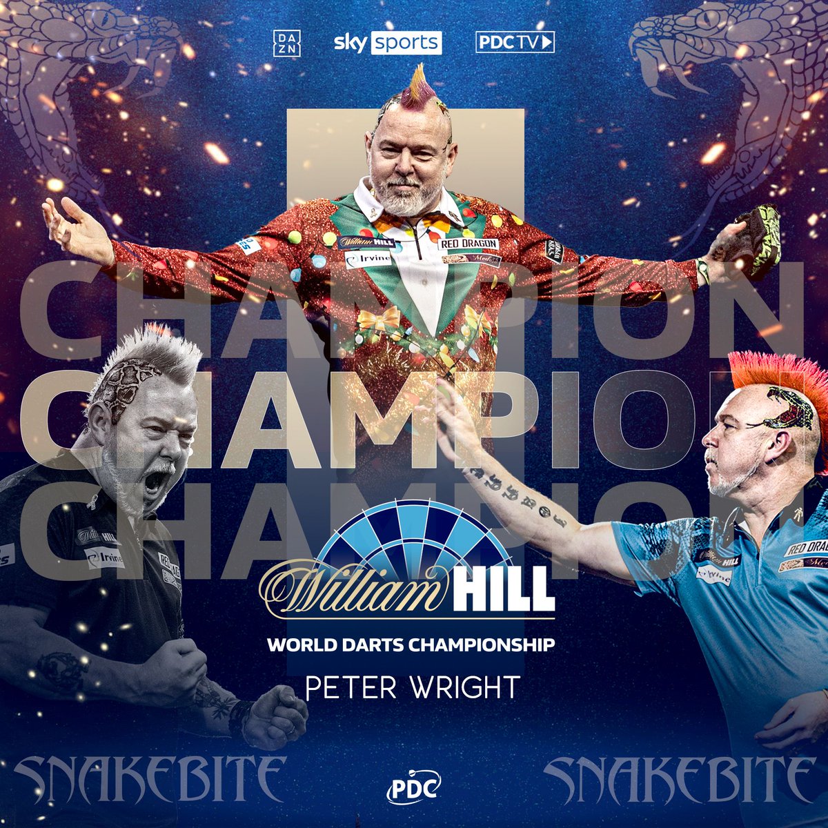 OfficialPDC's tweet photo. 𝗔 𝘀𝗲𝗰𝗼𝗻𝗱 𝗪𝗼𝗿𝗹𝗱 𝗧𝗶𝘁𝗹𝗲 𝗳𝗼𝗿 𝗣𝗲𝘁𝗲𝗿 𝗪𝗿𝗶𝗴𝗵𝘁!

So nice, he had to do it twice...

2020 ✅
2022 ✅

Peter Wright is once again the Champion of the World!

#WHDarts https://t.co/glLjjapjeo