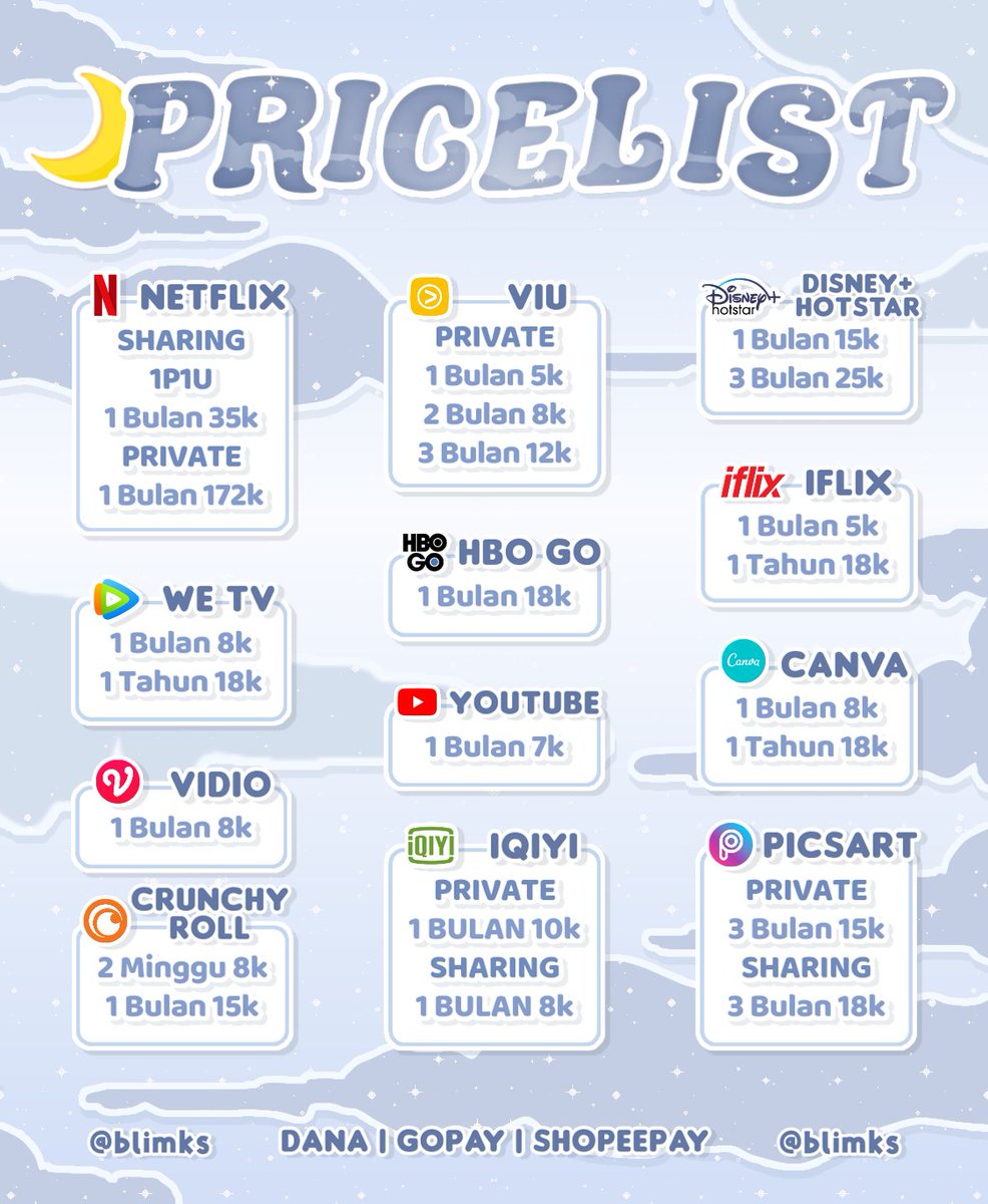 blimks's tweet photo. Ready aplikasi premium harga sangat bersahabat, viu premium private mulai dari 5k aja. lebih enak pakenya kalo private dan anti limit screen 🥳 semuanya full garansi ya 

#zonaba #zonauang https://t.co/SzAlbxR9QN