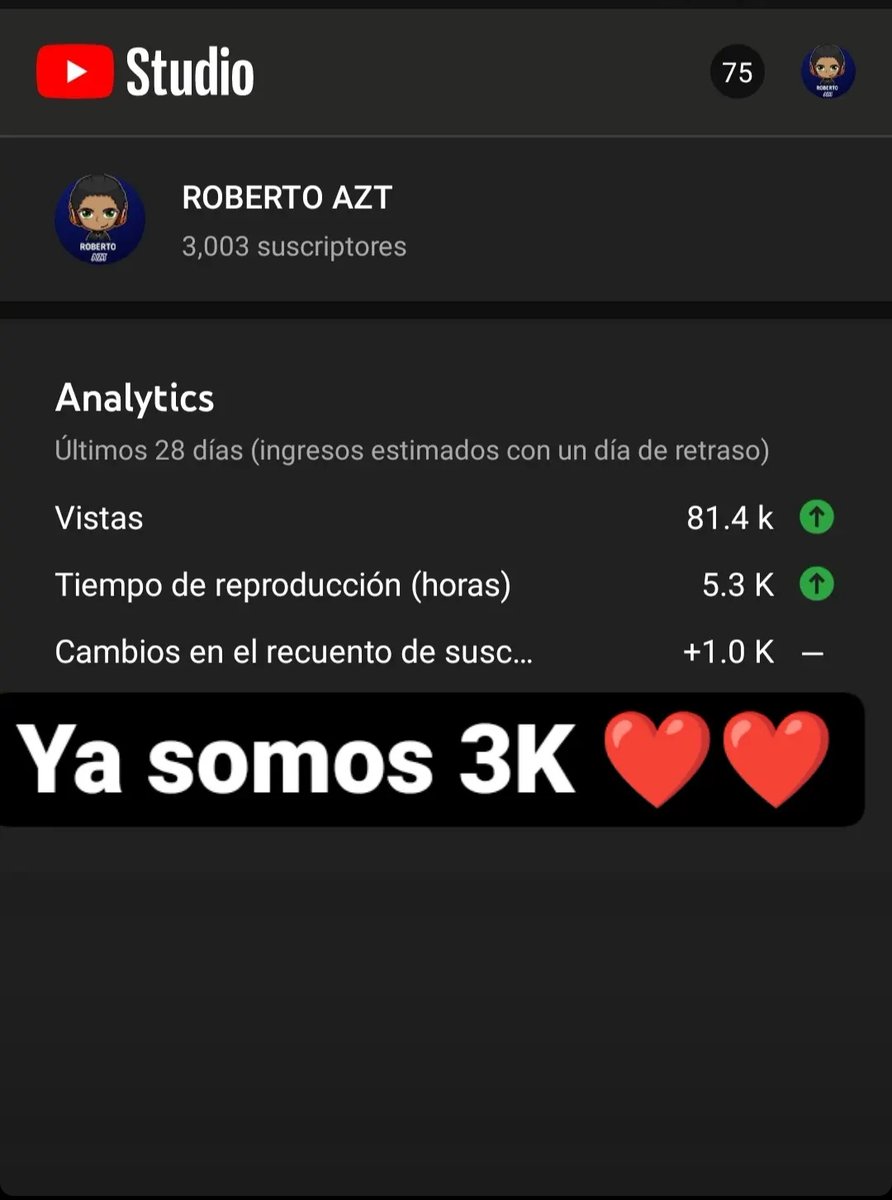 ROBERTOAZT's tweet photo. Ya somos 3k en Youtube! 
Estoy muy emocionado por esto, en verdad muchas gracias a todos por su apoyo incondicional 🐷❤️ https://t.co/ACz0tktbVP