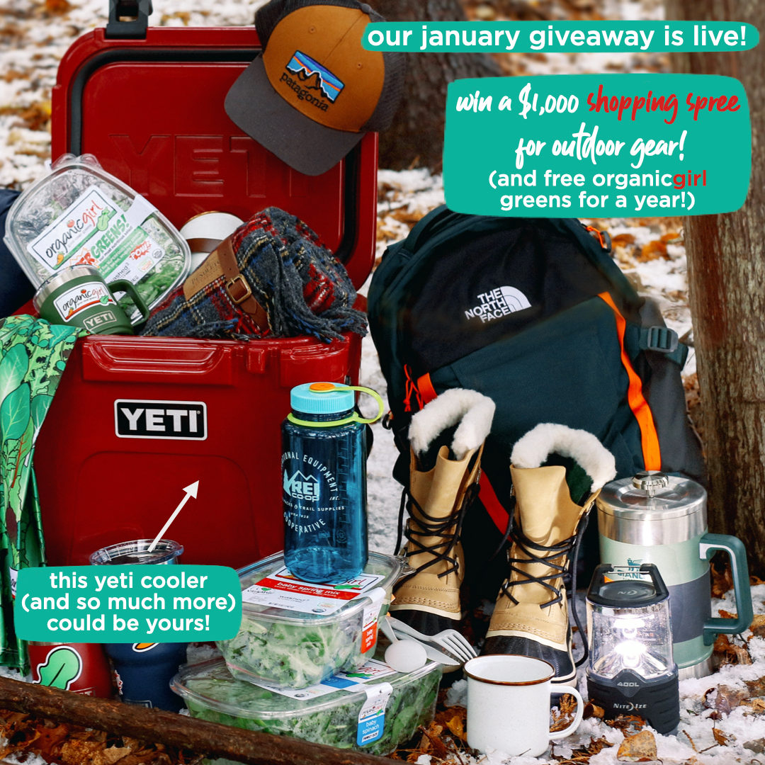 organicgirl's tweet image. this month you’re invited to enter our play outside giveaway! 3 lucky winners will get a $1,000 outdoor gear gift card and a year of FREE organicgirl greens. plus, 17 lucky winners will win a year of greens and organicgirl swag! click to enter: bit.ly/34bKcVz
