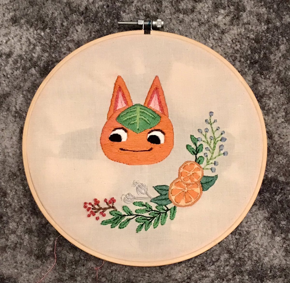 I needed a break from my needlepainting embroidery project so I ended up finishing her just now 🥺 sloppy in some areas, but still pretty cute I’d say 
#ACNH #AnimalCrossing