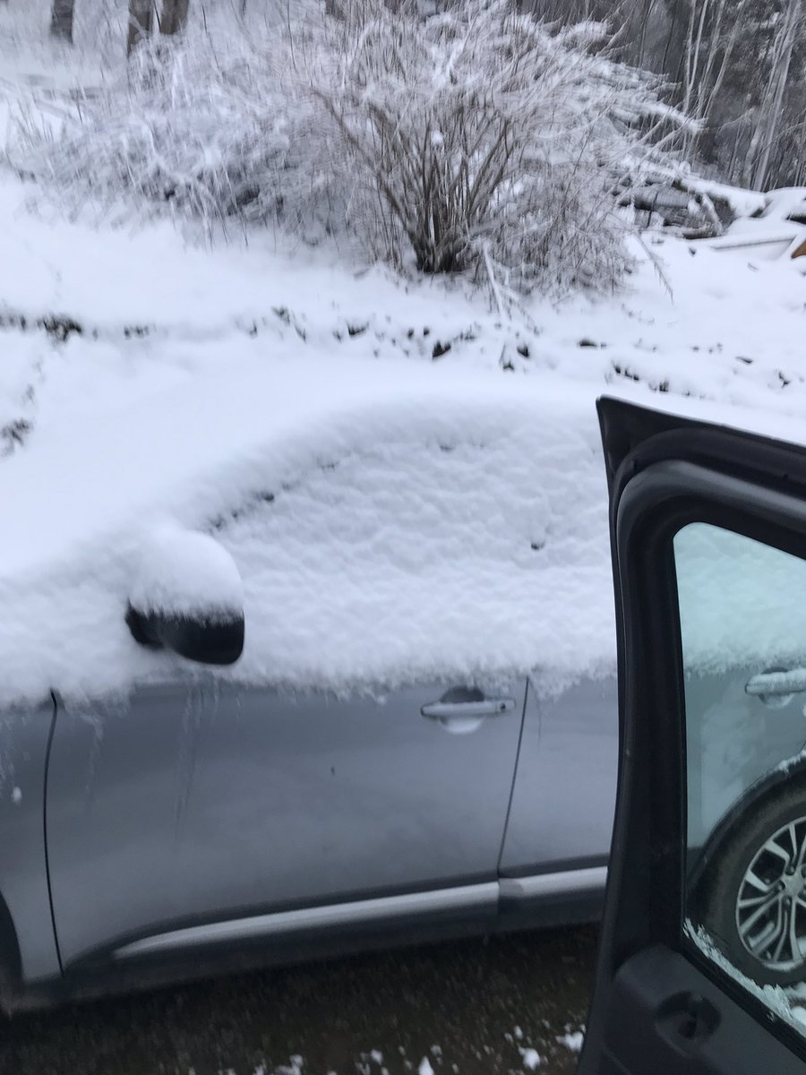 This was what I woke up to this morning and I had to drive to work in this at 5:45 am. It was interesting.