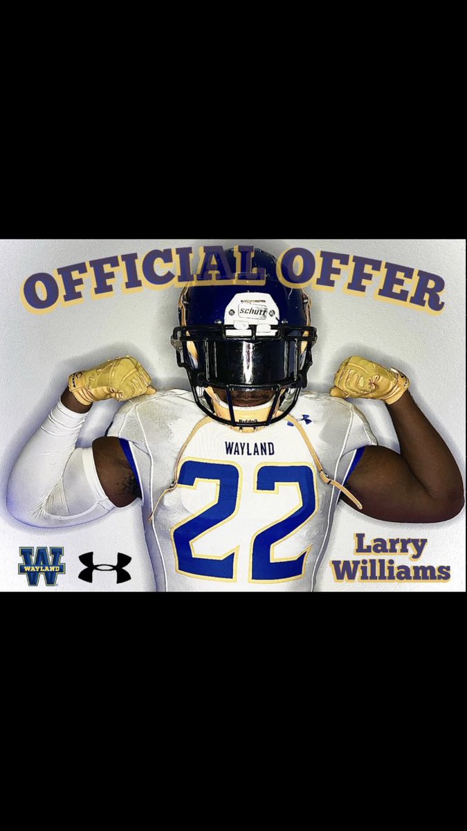 Larrywilliams_2's tweet photo. After a great conversation with ⁦@CoachHinojosWBU⁩ I have received my first offer from ⁦⁦@WaylandBaptist ⁦@Coach_Cluley⁩ ⁦@coachvint⁩ ⁦@806HsscConnect⁩ https://t.co/uqaHMNvuZT
