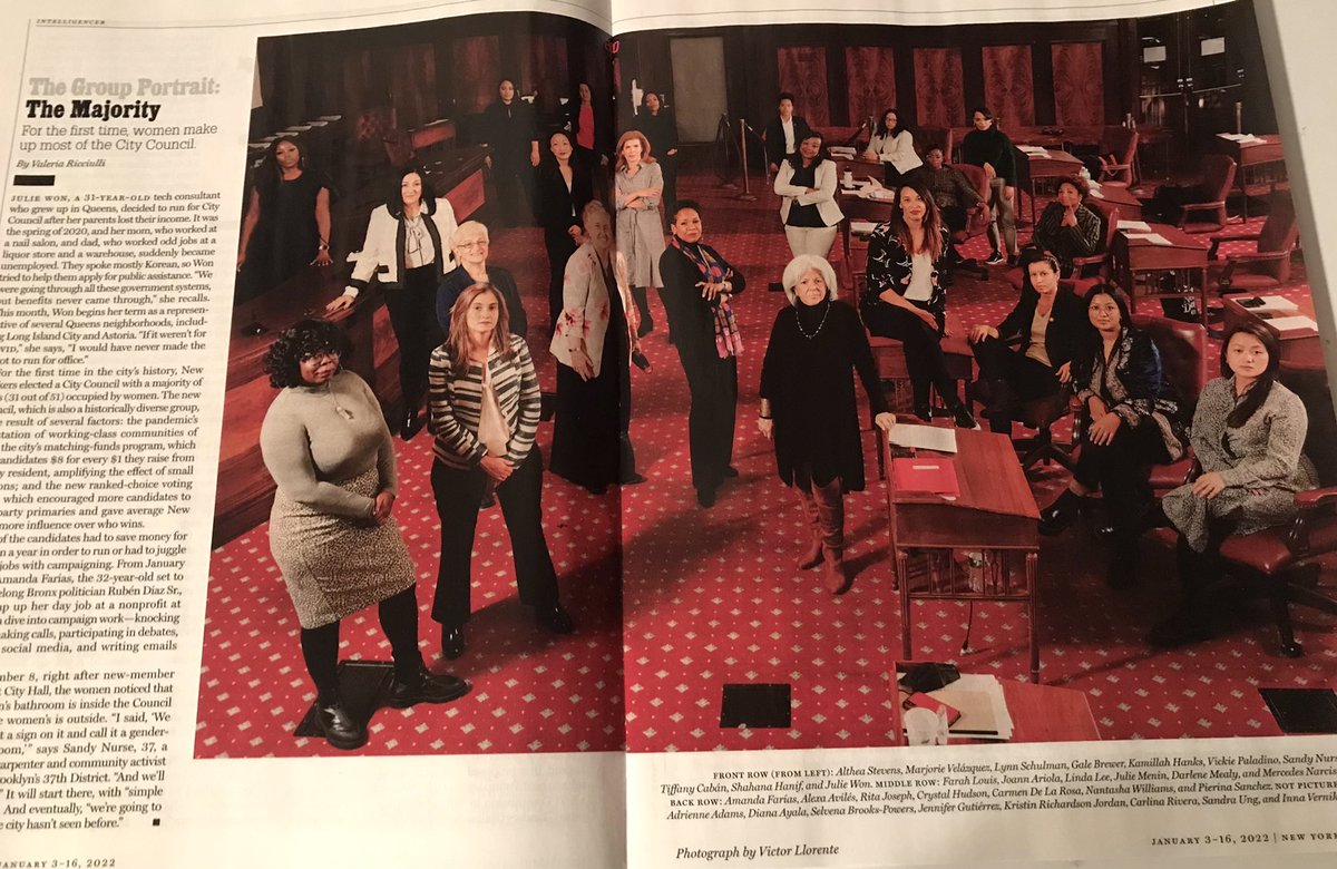 For this week’s issue of <a href="/NYMag/">New York Magazine</a>, I wrote about the 31 women that make up the historic majority-female New York City Council. (Photo by Victor Llorente).