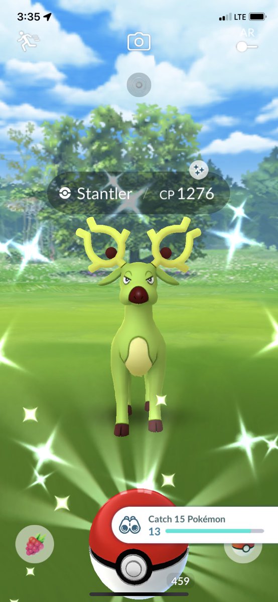 DisneyMomRachel's tweet photo. I’m a little torn. I like this shiny, but I hunted this thing with the bells hard and didn’t get it. This one here….it’s my second one since the Christmas event ended. Why???? 😭😭 @thetrainerclubb #TTC4Life @PokemonGoApp #nobells https://t.co/sNtsonMJG0