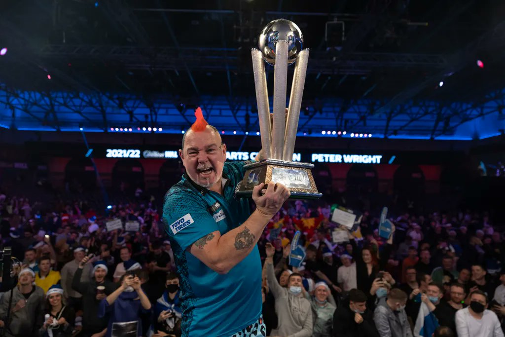 reddragondarts's tweet photo. WORLD CHAMPION!!! 🏆

@snakebitewright has lifted the PDC World Championship title for the SECOND time in his career!

Snakebite defeated Michael Smith 7-5 in sets in the Final to be crowned World Champion!

Well done Peter! 🐍🐍 https://t.co/nHQYLk3YA4