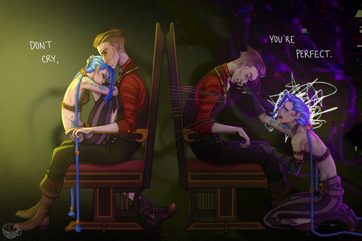 teakipp's tweet photo. I never would have given you to them. Not for anything.

#Silco #Jinx #arcane #fanart #procreate #LeagueOfLegends https://t.co/joSQfHhfUl