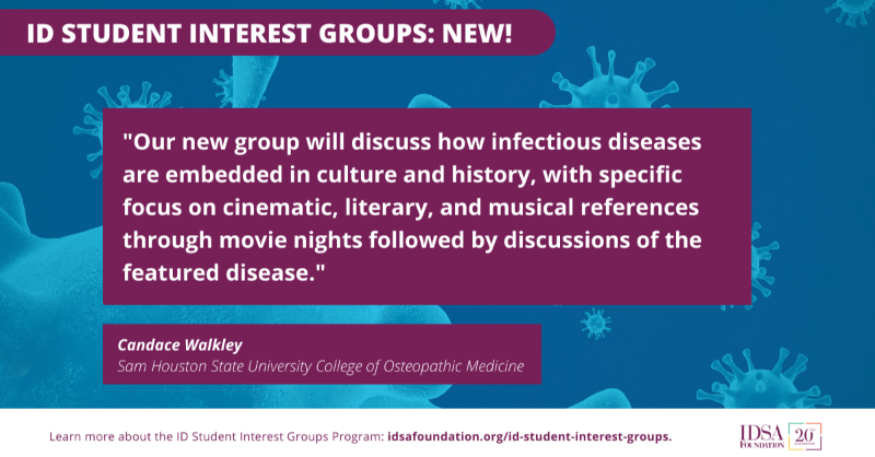 IDSAFoundation's tweet photo. We're celebrating the new year by announcing *new* ID Student Interest Groups from @howardmedical, @shsucom, @IowaMed & @uthsc! These students took initiative and created organizations to offer peers opportunities & connections within the #FieldOfID. Tag us during your events!