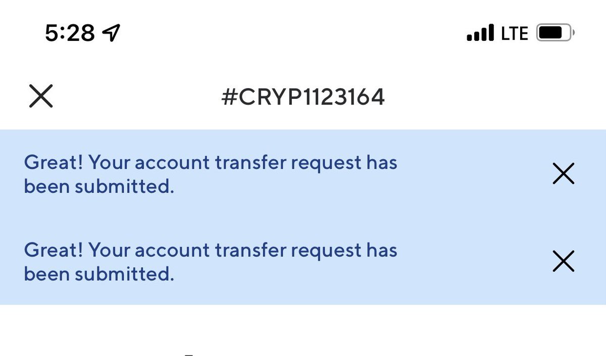 davidshuip's tweet photo. @SoFiSupport after I transferred my invest account from robinhood, I keep getting this message. When I dismiss it, it comes back the next time.  It’s annoying… https://t.co/sM05PdqaIQ