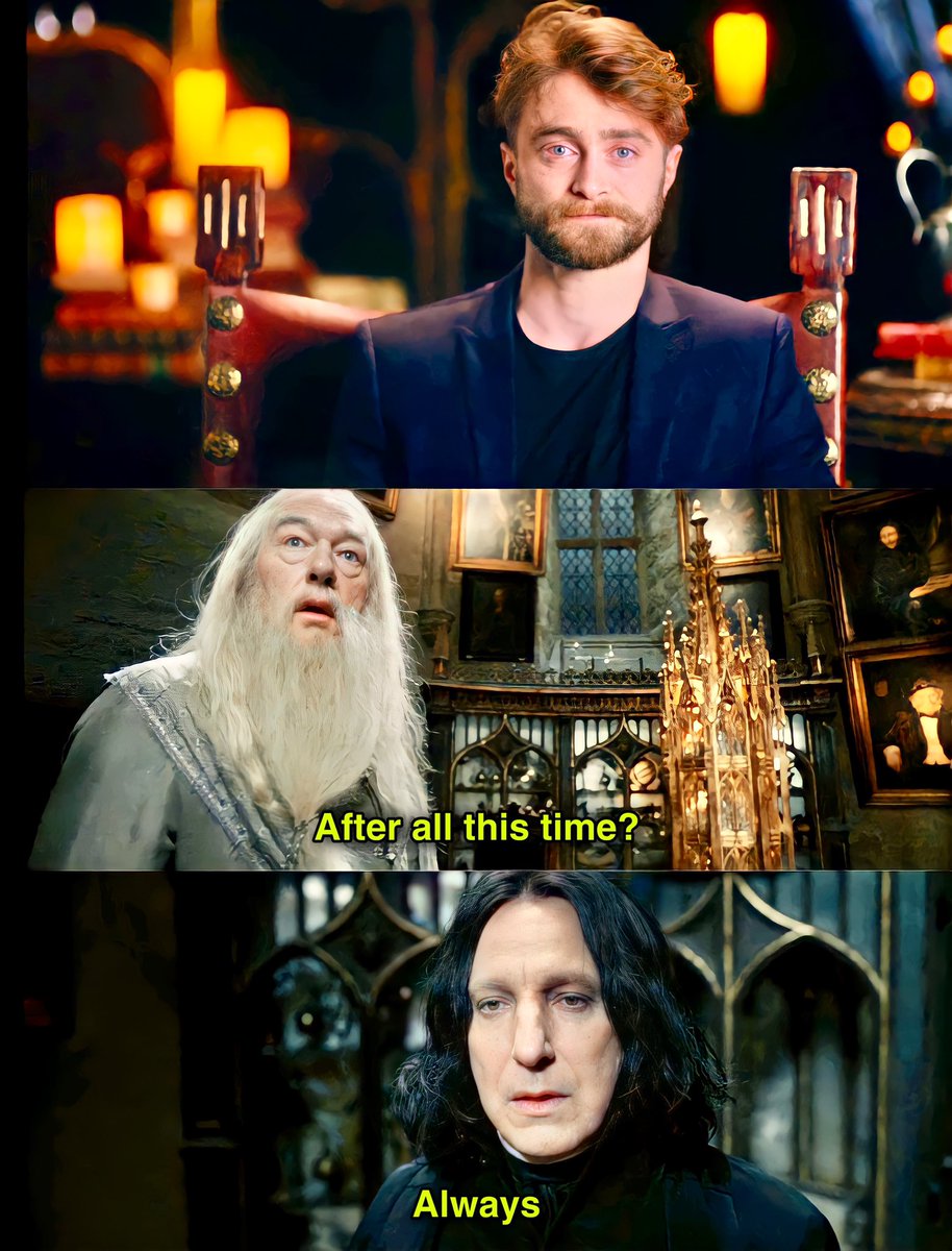 ClubPotterhead's tweet photo. No olvidemos que la última escena del reencuentro de Harry Potter fue con la inmortal escena de Alan Rickman. https://t.co/eCxw4gXD5A