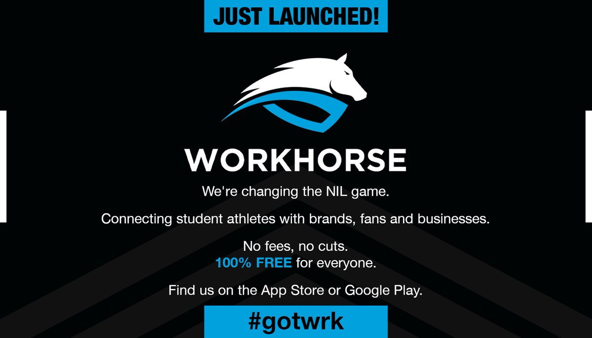 We are thrilled to announce the launch of our FREE app, check us out and help us change the NIL game! #gotwrk wrk.ooo