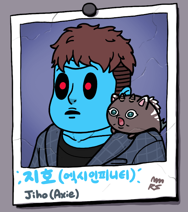 Jihoz_Axie's tweet photo. Thank you @MrMisang and https://t.co/mL831OyyRC for this awesome NFT of me and my very own Sky Mavis Axie!

This project will be using tech that uses camera face and motion tracking so you can "be" your NFT on Zoom/Vid calls. V interesting. https://t.co/wTquNzP1j5