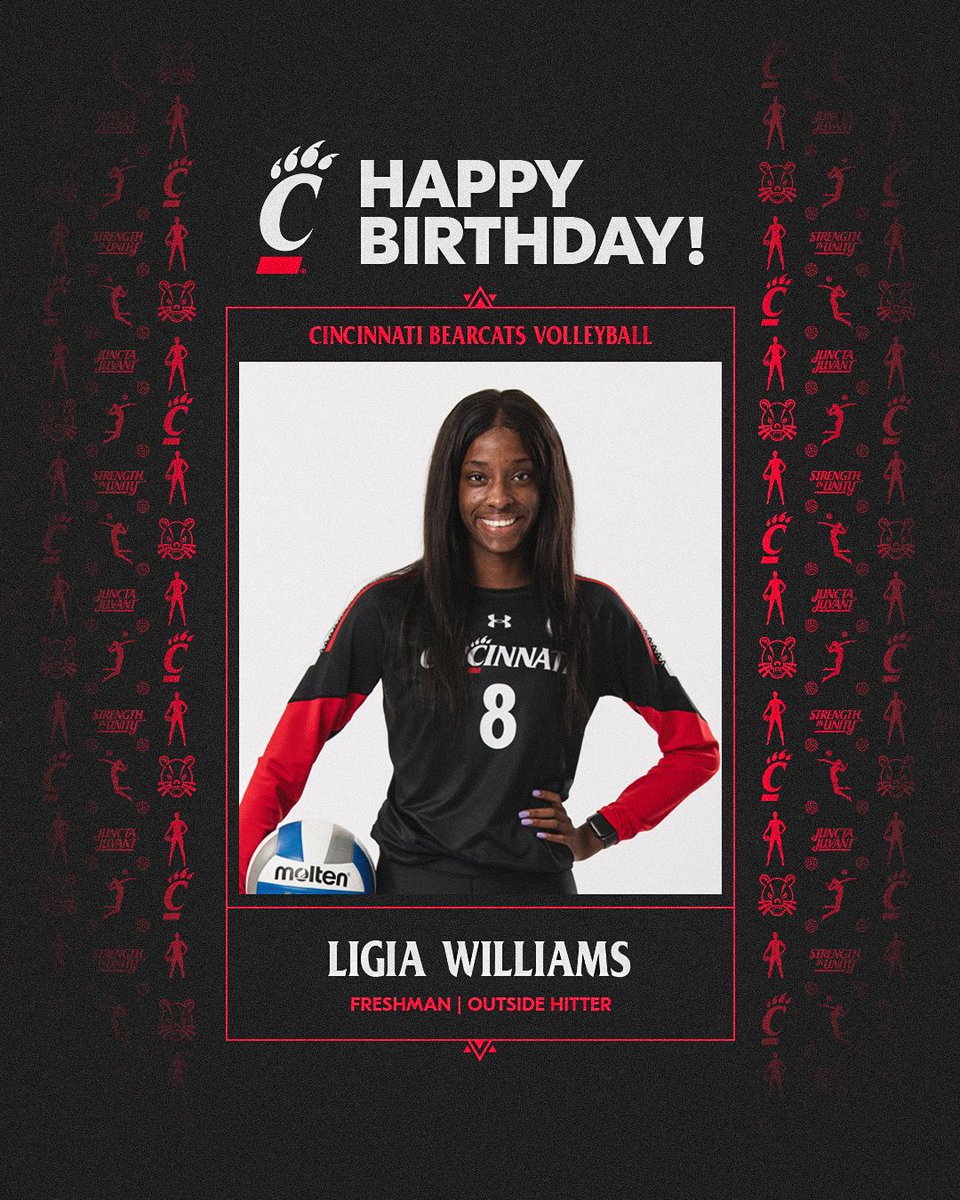 GoBearcatsVB's tweet photo. Happy birthday to our girl @ligiawilliamss who was *almost* a New Years baby! https://t.co/skiOT7WJG1