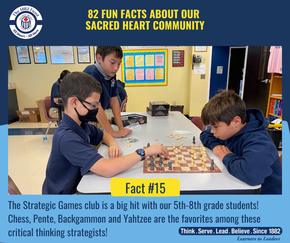 camilebte's tweet photo. Fact #15 of the 82 Fun Facts of our SHCS Community!🧐 🐬. Got Game? ♜♟♞
#shcsdolphins #learners2leaders #virtue #140SHCSstrong 💪🏻❤️ https://t.co/Fs5AzfE0na