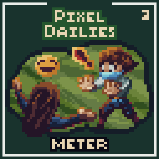 No hugs today, keep the #meter! 
<a href="/Pixel_Dailies/">Pixel Dailies</a> ♦ #pixel_dailies ♦ #pixelart