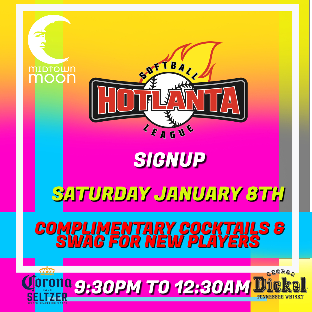 HSLsoftball's tweet photo. New to the league and interested in playing softball this spring? Come by our recruitment event Saturday night at Midtown Moon for cocktails and swag and meet some players. Thanks to Midtown Moon, and see you there! https://t.co/88RAPFGEBB