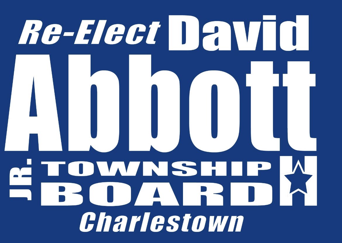 David_Abbott_Jr's tweet photo. I will be seeking Re-Election on the Charlestown Township Board. I would appreciate your support as we move Charlestown forward! https://t.co/O9izTkmeq8